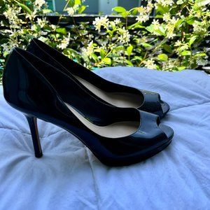 Black Vince Camuto Peep Toe Stiletto Heels
